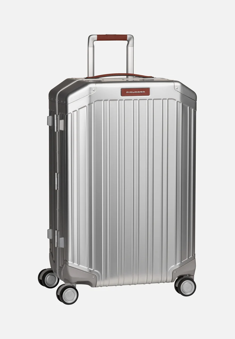 PQ Alu Medium Size Spinner Grigio-Cuoio - Suitcase