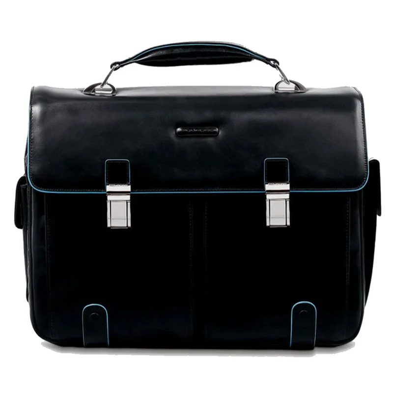 Cartella PIQUADRO Porta Pc 15,6" Linea Blue Square in Pelle Nera - CA1068B2