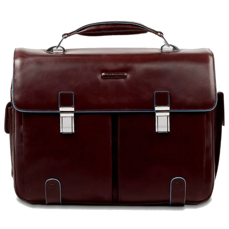 Cartella PIQUADRO Porta Pc 15,6" Linea Blue Square in Pelle Mogano - CA1068B2