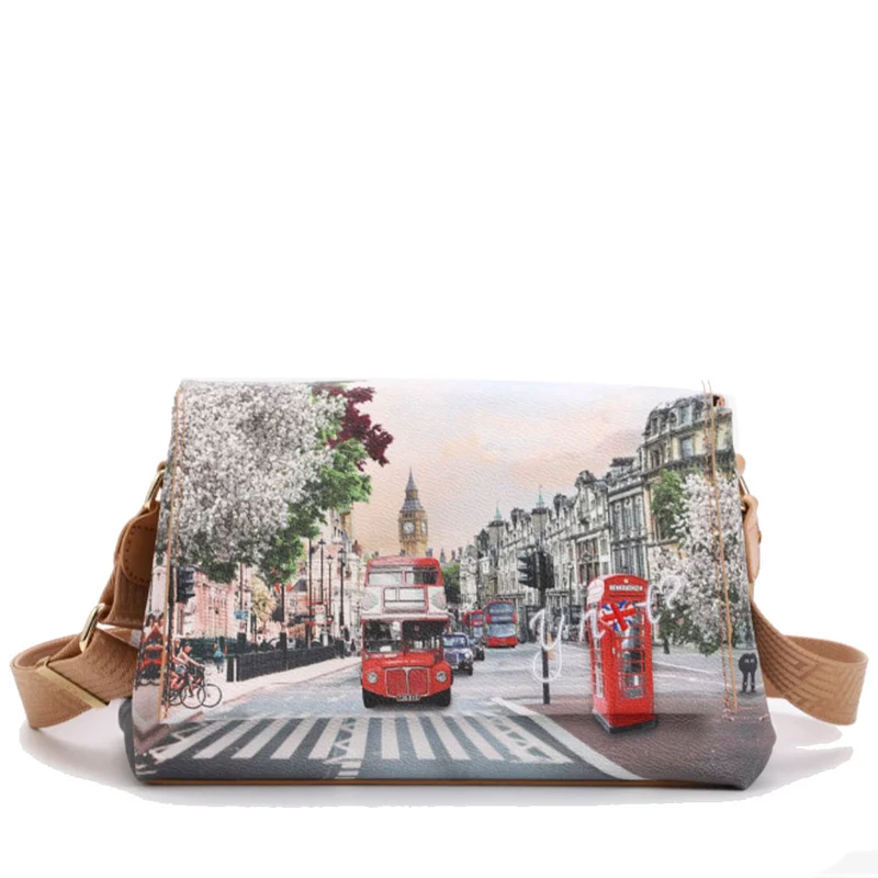 Borsa Donna a Tracolla con Pattina Y NOT YES-621 London Rainbow