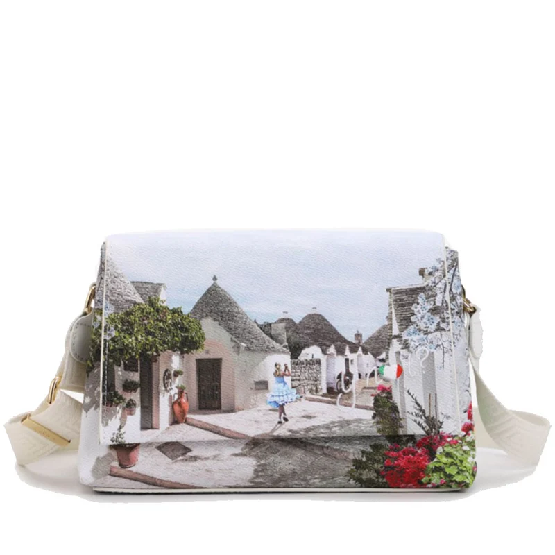 Borsa Donna a Tracolla con Pattina Y NOT YES-621 Alice in Trulli