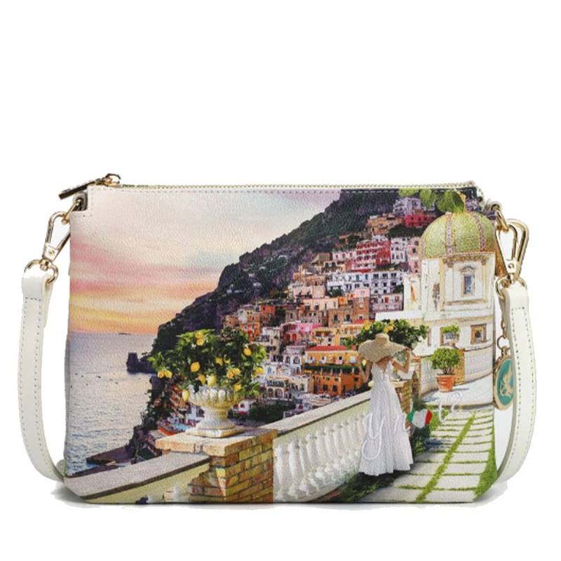 Borsa Donna Y NOT a Tracolla Tre Scomparti YES-399 Romantic Coast