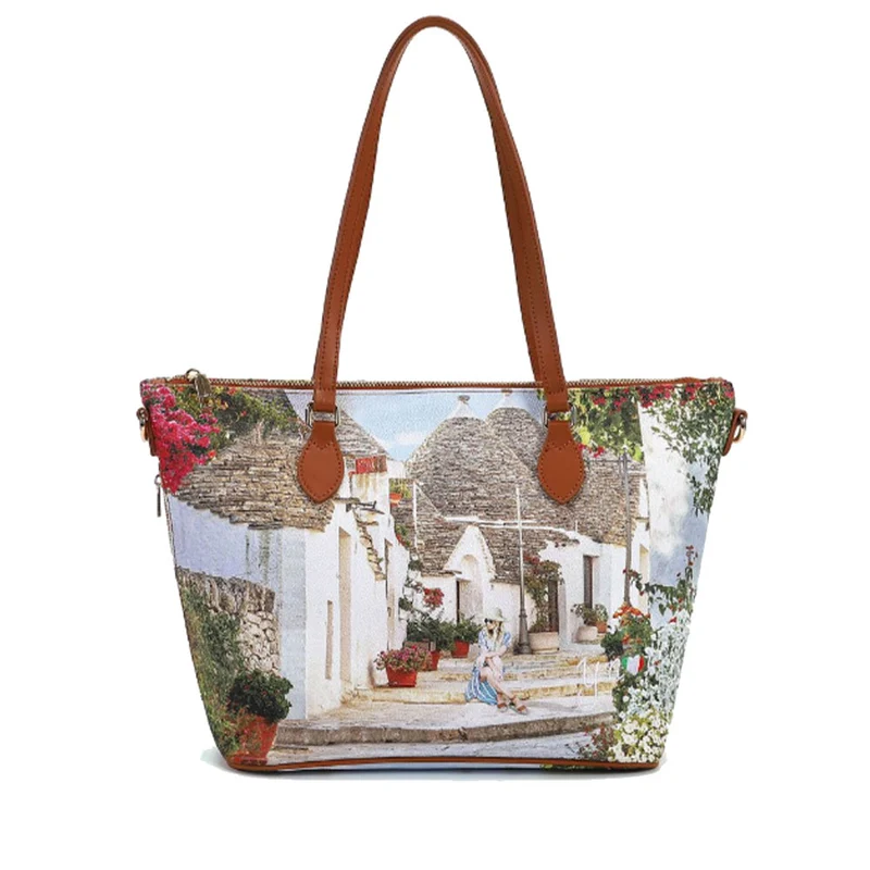 Borsa Donna Y NOT a Spalla YES-396 Stampa Puglia Summer