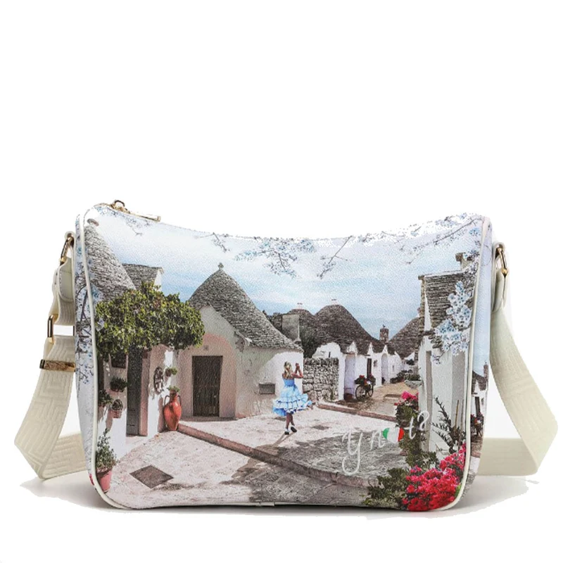 Borsa Donna Y NOT a Tracolla Regolabile linea YES-370 Alice in Trulli