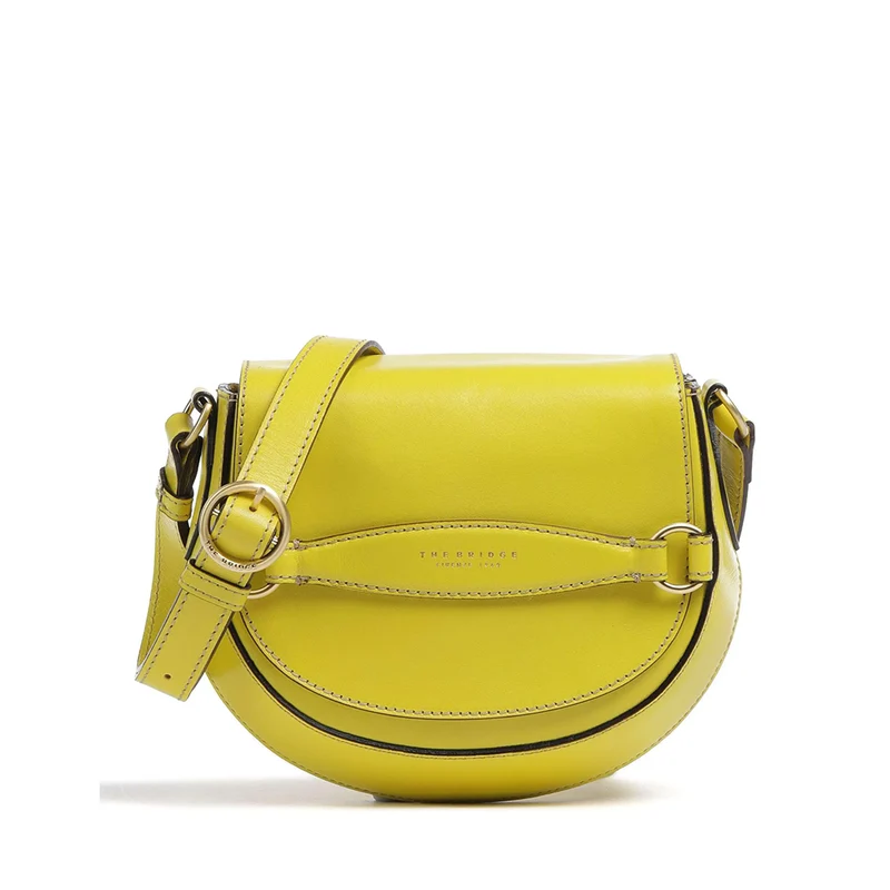Borsa Donna Mini a Tracolla THE BRIDGE linea Bettina in Pelle color Lime