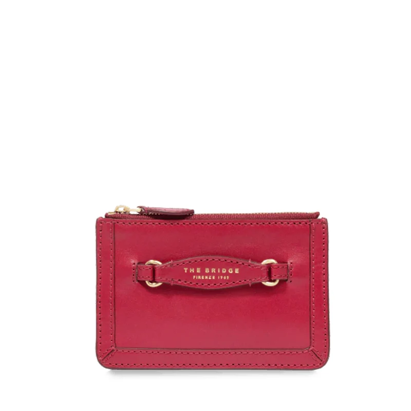 Portafoglio Donna a Bustina THE BRIDGE linea Bettina in Pelle color Berry