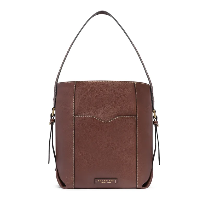 Hobo Bag Donna THE BRIDGE linea Gemma in Pelle Marrone