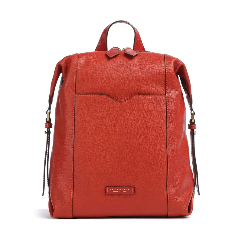 Zaino Donna THE BRIDGE linea Gemma in Pelle Arancio Bruciato