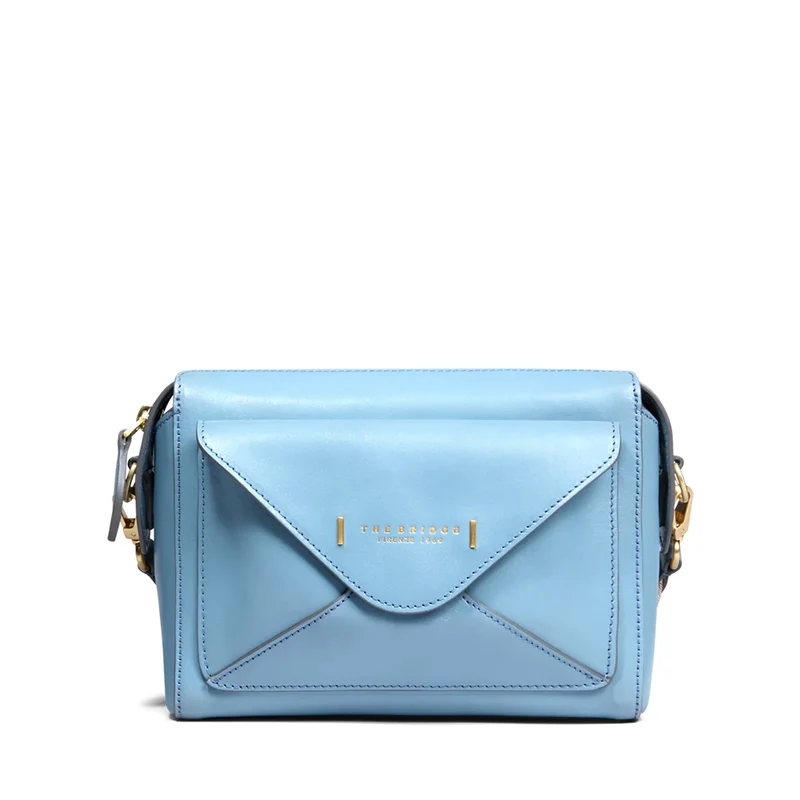 Borsa Donna a Tracolla THE BRIDGE linea Frida in Pelle Baby Blu