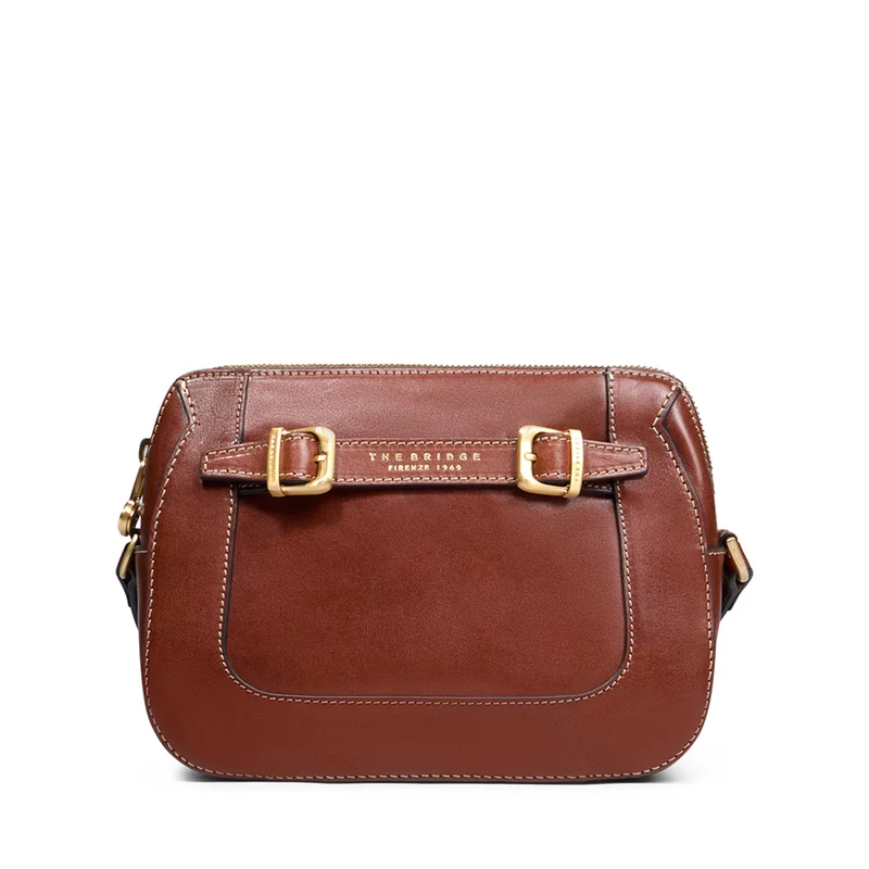 Borsa Donna a Tracolla THE BRIDGE linea Gaia in Pelle Marrone