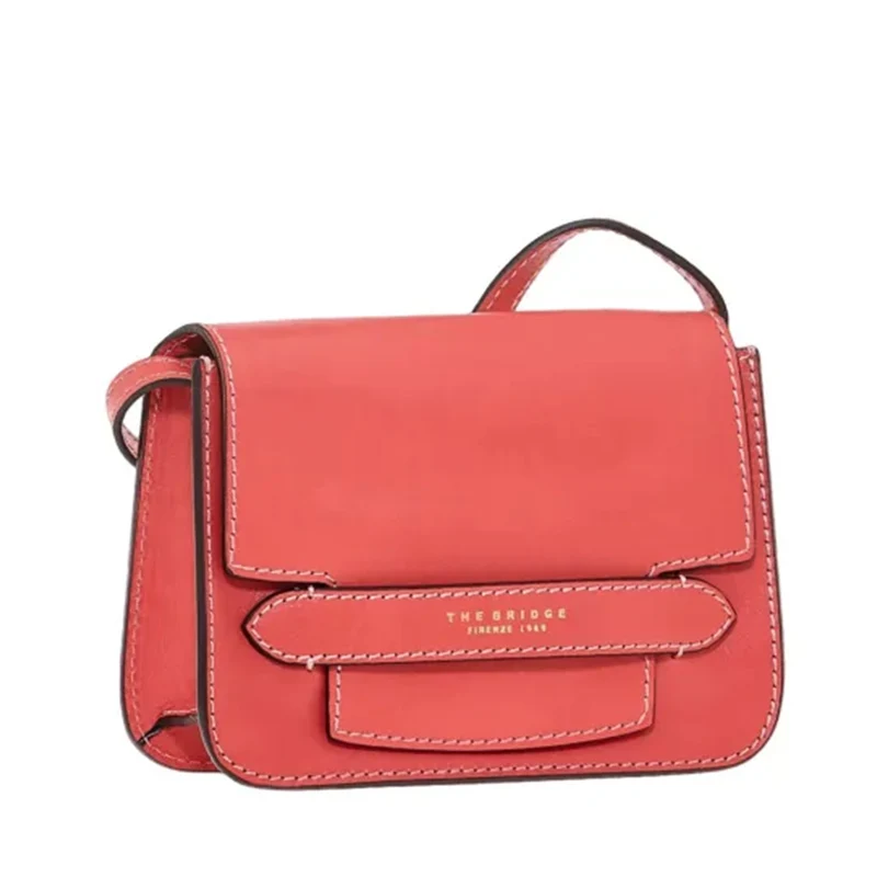 Borsa Donna a Tracolla Media THE BRIDGE linea Lucrezia in Pelle color Salmone