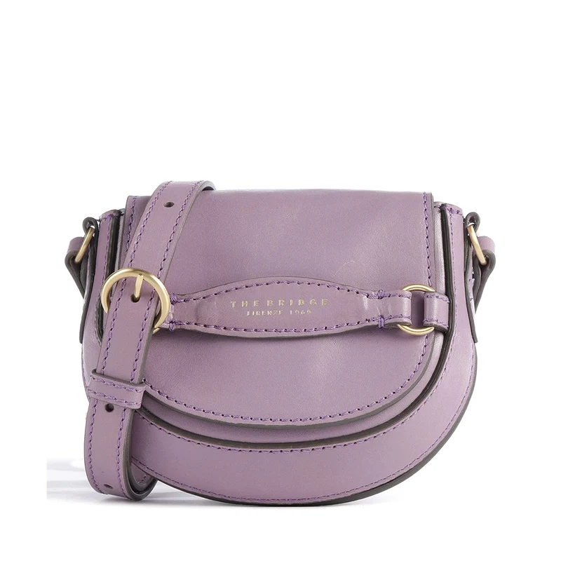 Borsa Donna Mini a Tracolla THE BRIDGE linea Bettina in Pelle color Malva