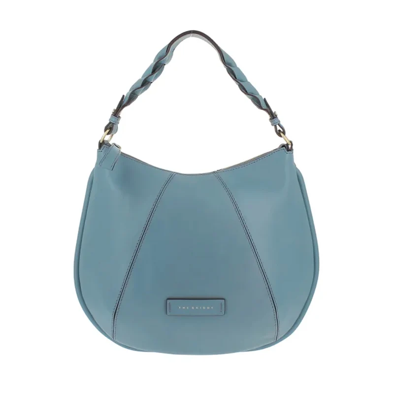 Borsa Donna Hobo con Tracolla THE BRIDGE linea Brigida in Pelle color Sky