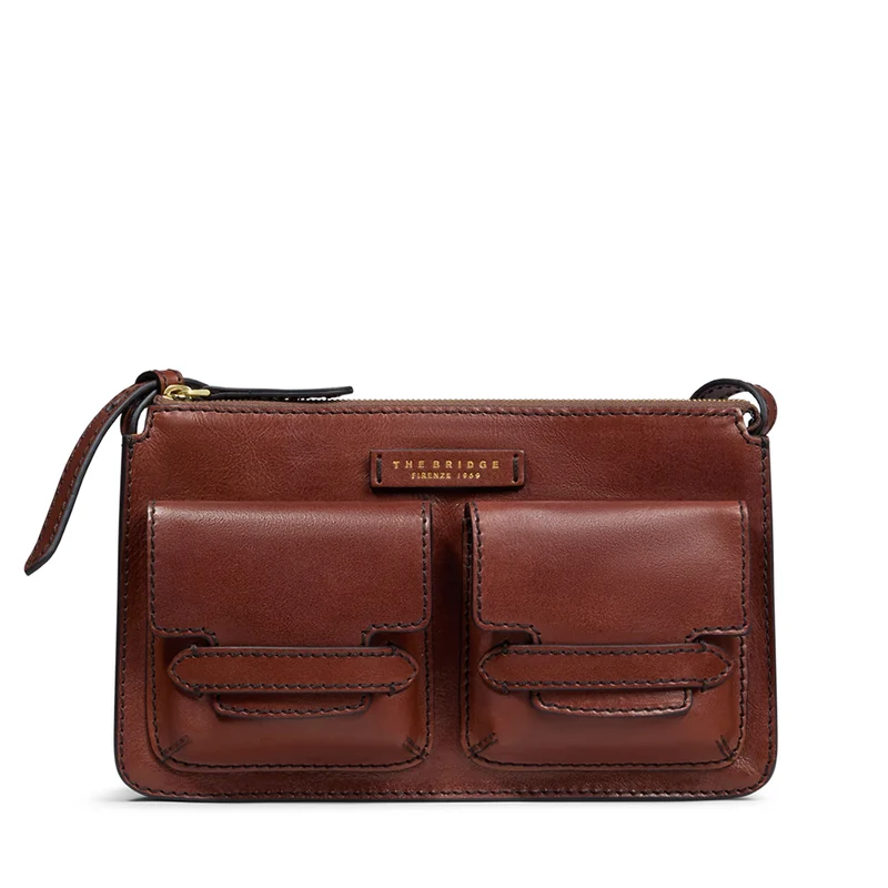 Borsa Donna a Spalla THE BRIDGE linea Lucrezia in Pelle Marrone