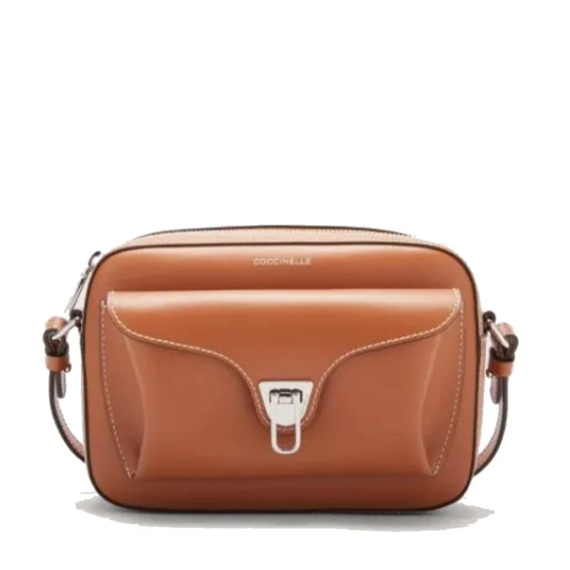 Borsa Donna a Tracolla COCCINELLE in Pelle Liscia Linea Beat colore Cuir