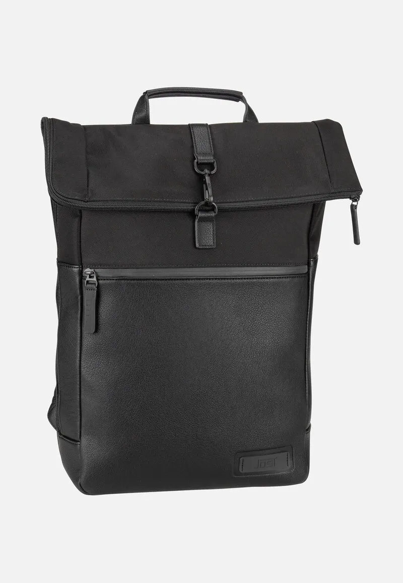 Riga Courier Black - Rolltop Backpack