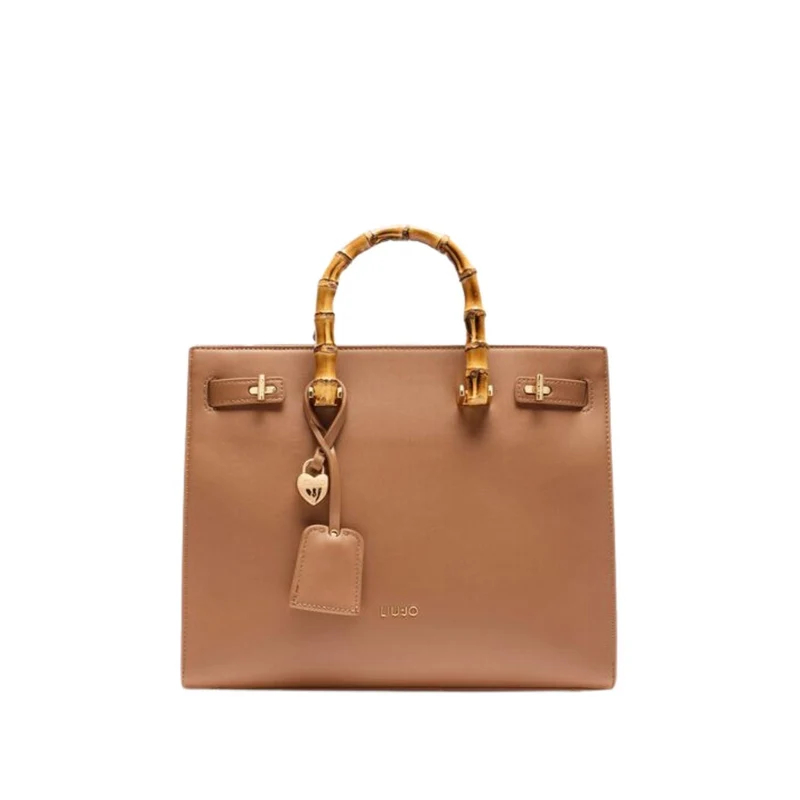 Borsa con Manici Effetto Bamboo