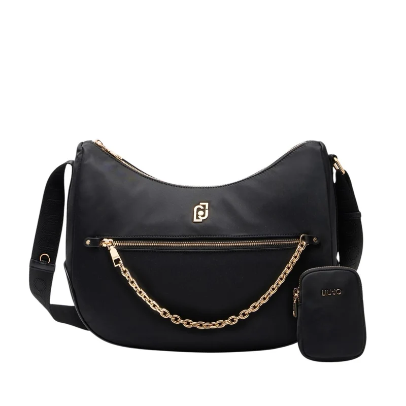 Borsa a Spalla in Nylon con Catena