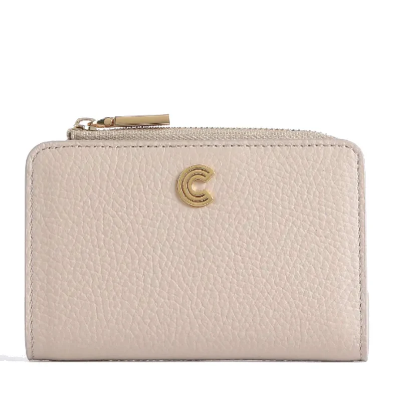 Portacarte Piccolo con Doppio Scomparto COCCINELLE in Pelle Linea Myrine colore Powder Pink