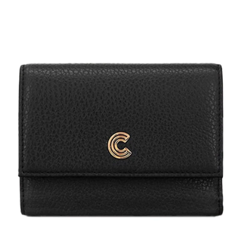 Portafoglio Donna Piccolo COCCINELLE in Pelle Nera Linea Myrine