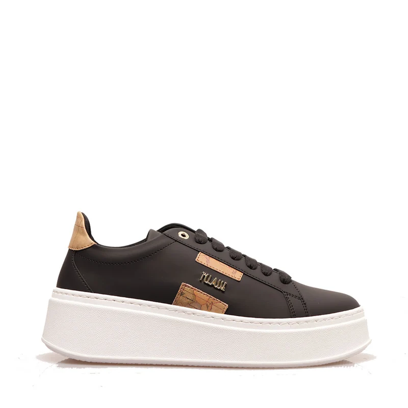 Sneakers Donna 1A Classe Alviero Martini linea Journey Geo in Tessuto Gommato Nero 1032