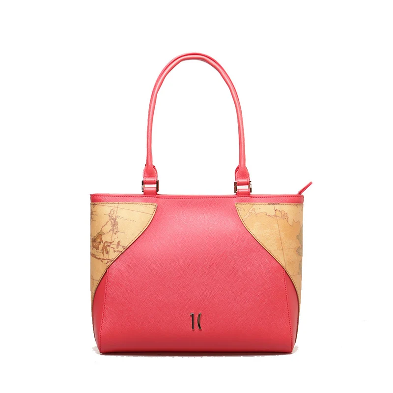 Shopping Bag 1A Classe Alviero Martini linea Flying City Rosso Perlato LB44