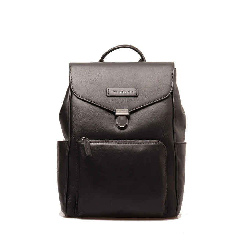 Zaino Uomo con Pattina THE BRIDGE linea Filippo in Pelle Nera