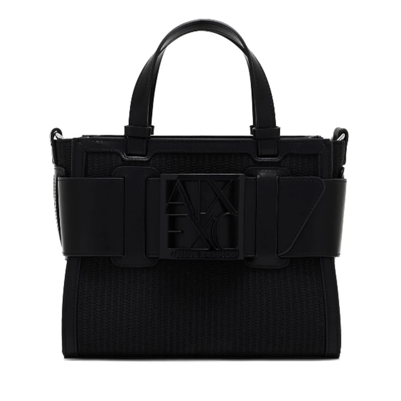 Borsa Donna a Mano Intrecciata ARMANI EXCHANGE colore Nero Misura Piccola