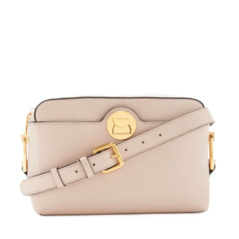 Borsa Donna a Tracolla COCCINELLE in Pelle linea Liya colore Rosette - Warm Taupe