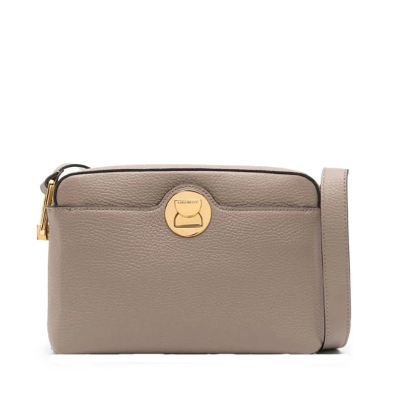 Borsa Donna a Tracolla COCCINELLE in Pelle linea Liya colore Warm Taupe - Rosette