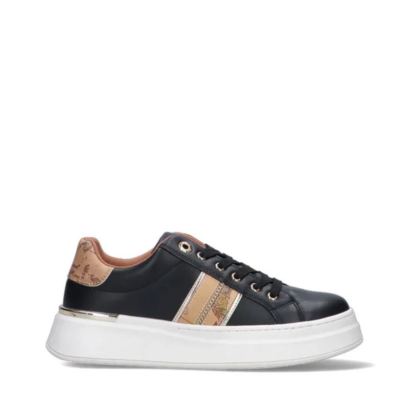 Sneakers 1A Classe Alviero Martini Nere con Dettaglio Laterale Geo Classic 1983