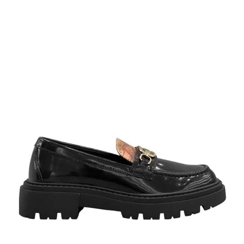 Mocassini Platform 1A Classe Alviero Martini Nero con Inserto Geo Classic 2020