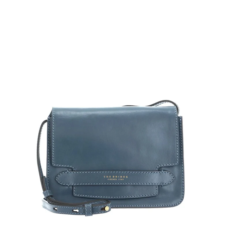 Borsa Donna a Tracolla Media THE BRIDGE in Pelle color Sky linea Lucrezia