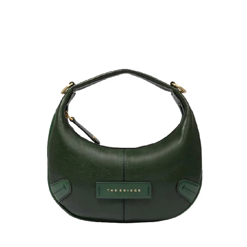 Hobo Bag Mini a Mano THE BRIDGE linea Flavia in Pelle Verde