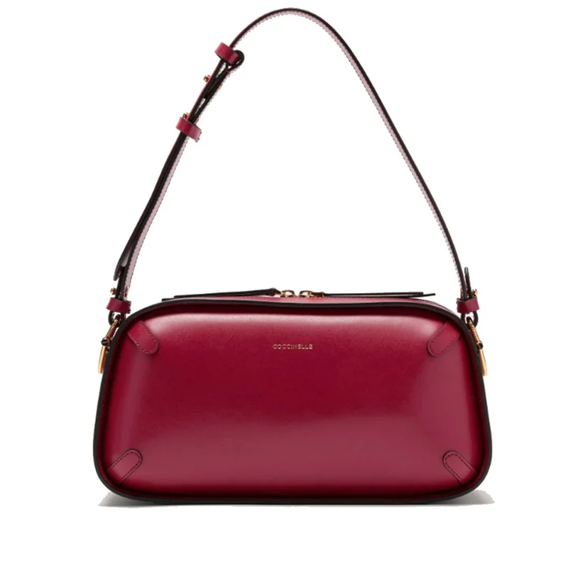 Borsa Donna a Spalla COCCINELLE in Pelle linea Maleta Calf Cocker Colore Sangria