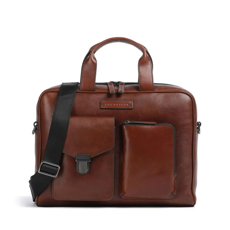 Cartella Due Manici THE BRIDGE linea Filippo in Pelle Marrone