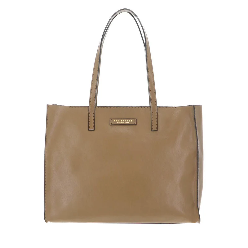 Borsa Donna Shopper THE BRIDGE Linea Mirra in Pelle Beige