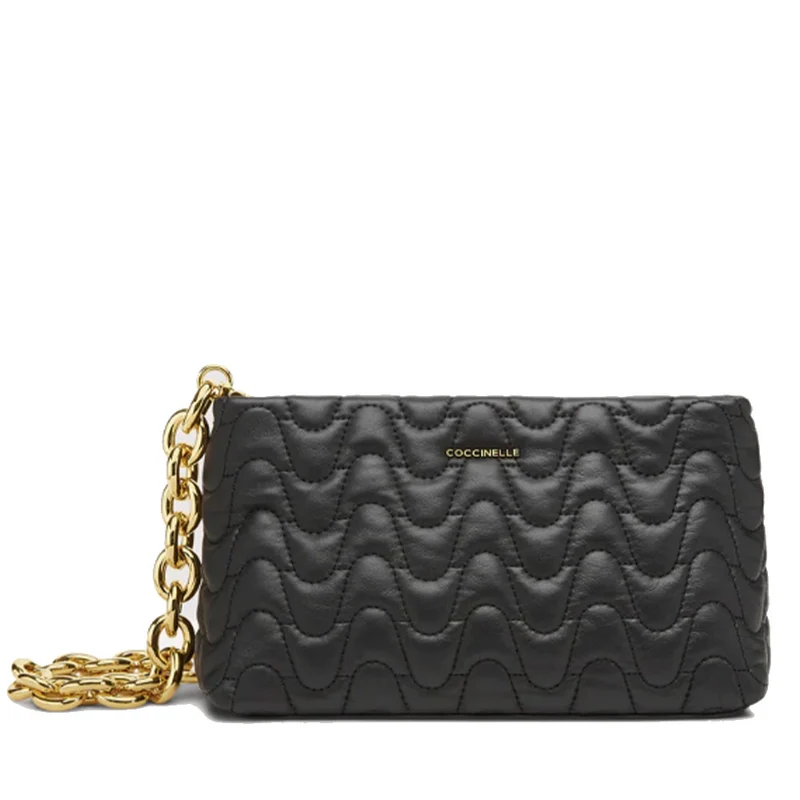 Borsa Donna a Spalla COCCINELLE in Pelle Matelassè Linea Ophelie Colore Nero