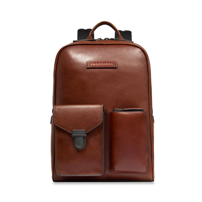 Zaino Uomo Medio THE BRIDGE linea Filippo in Pelle Marrone