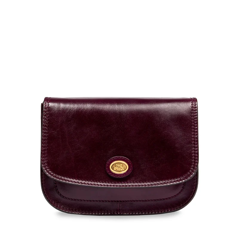 Borsa Donna Piccola a Tracolla THE BRIDGE linea Story in Pelle Viola