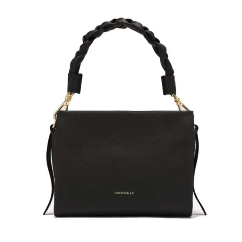 Borsa Donna a Mano COCCINELLE in Pelle Linea Boheme Small colore Noir - Brule