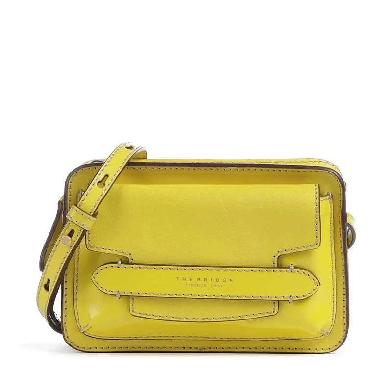 Borsa Donna Camera Case a Tracolla THE BRIDGE linea Lucrezia in Pelle color Lime
