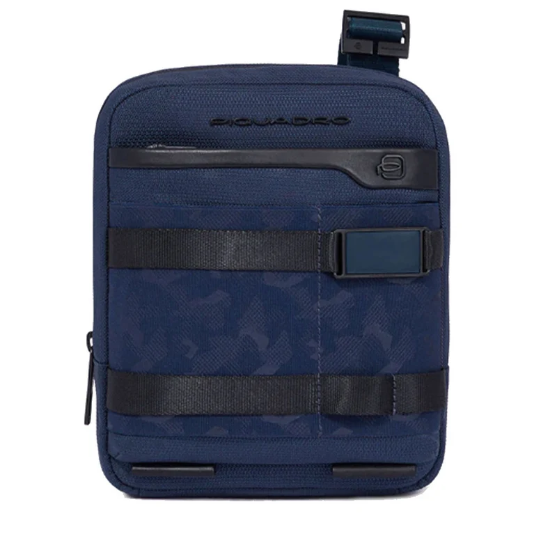 Borsello Uomo PIQUADRO con porta iPadmini in Tessuto Blu Linea FX -CA3084FX