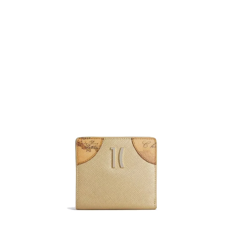 Portafoglio Donna Mini con Bottone 1A Classe Alviero Martini linea Flying City Oro Chiaro PN88
