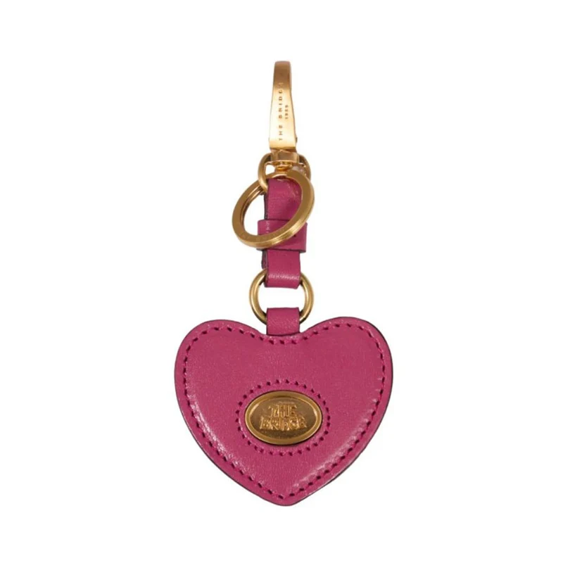 Portachiavi con Cuore THE BRIDGE linea Duccio in Pelle Rosa