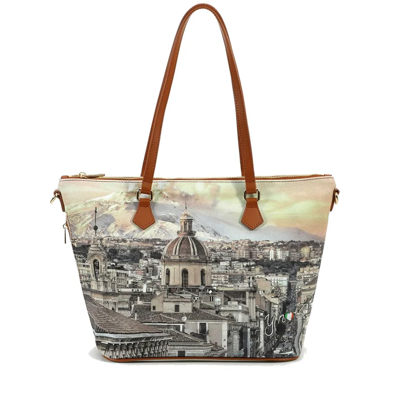 Borsa Donna Y NOT a Spalla YES-396 Stampa Etnea