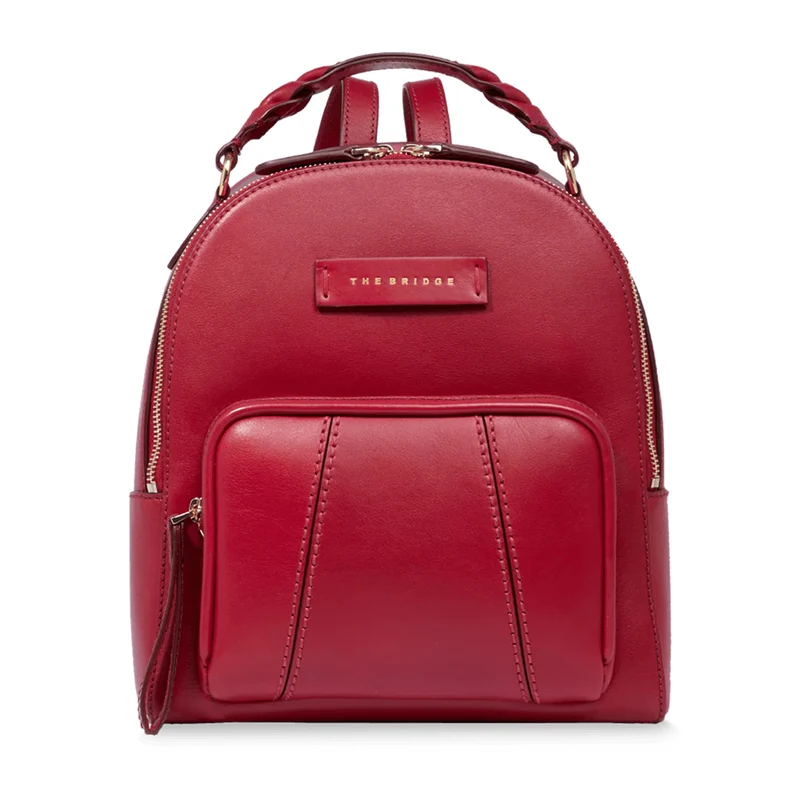 Zaino Donna THE BRIDGE linea Brigida in Pelle color Berry