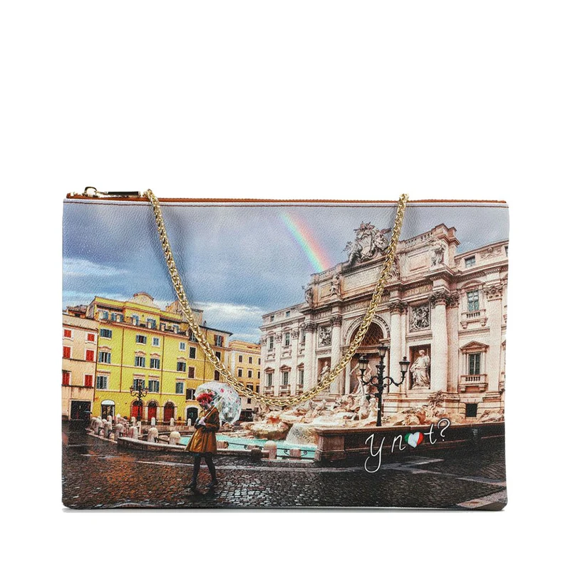 Borsa Donna Y NOT Clutch con Tracolla in Catena YES-605 Rainbow Rome