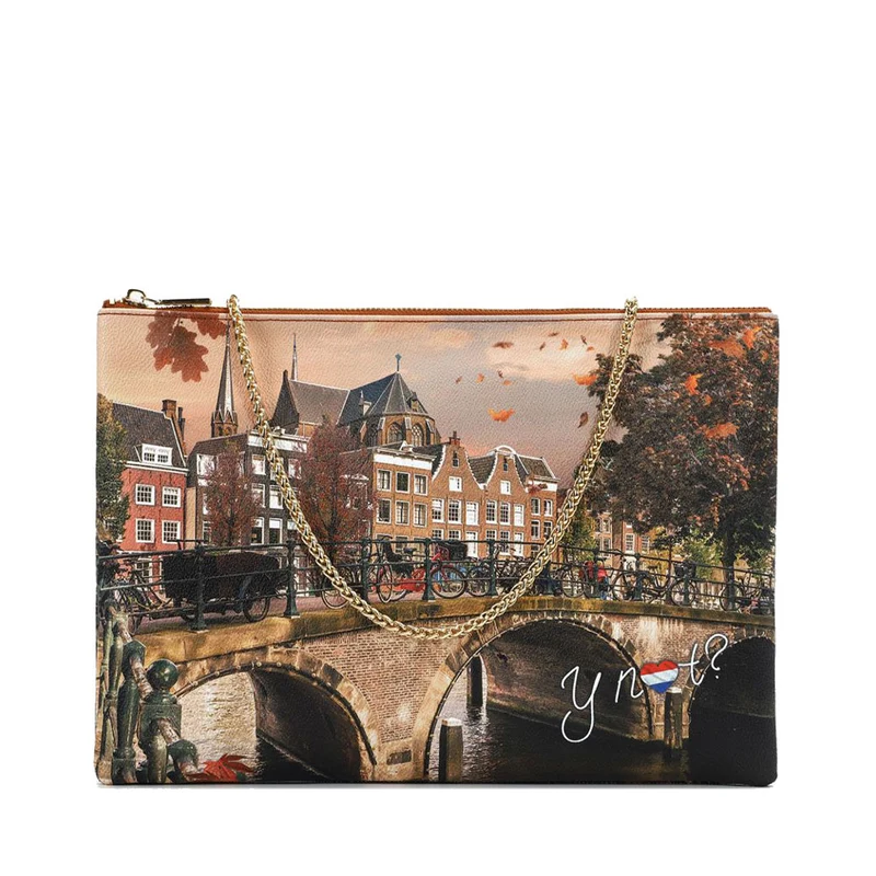 Borsa Donna Y NOT Clutch con Tracolla in Catena YES-605 Autumn River