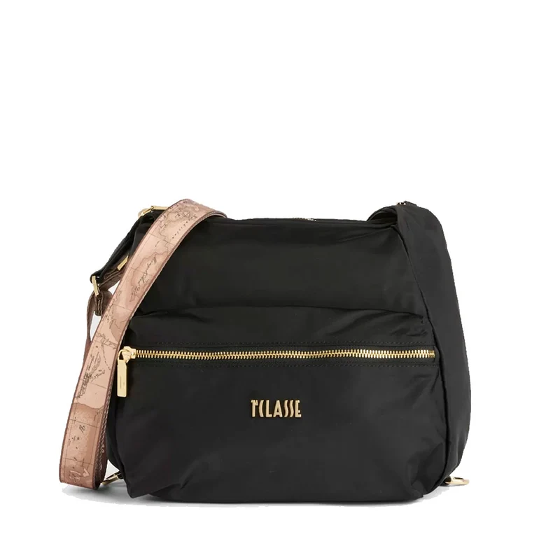 Borsa a Tracolla Tripla Portabilità 1A Classe Alviero Martini linea Nylon Eco Vibe Nero LA75
